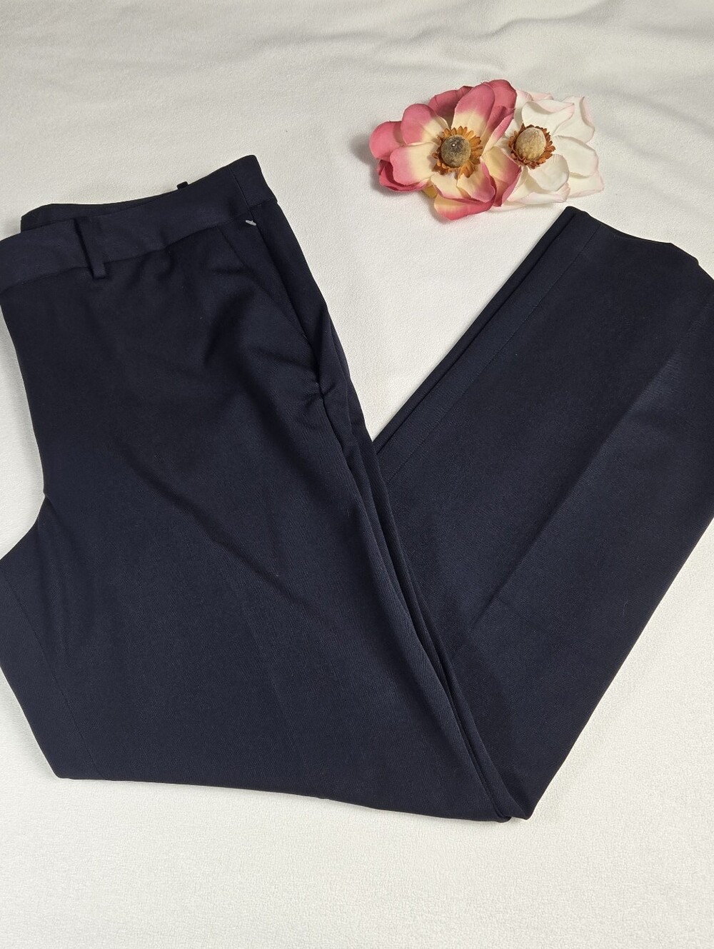 Talbots Barely Boot NWT Navy Blue Dress Pants - Slim Tailored Look